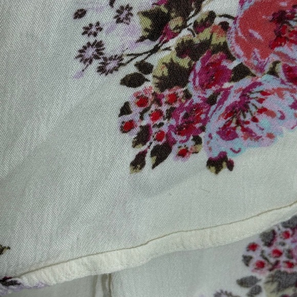 Free People Tree Swing Floral Print Sleeveless Flowy Tank‎ Blouse Bohemian Sz M - Picture 3 of 9